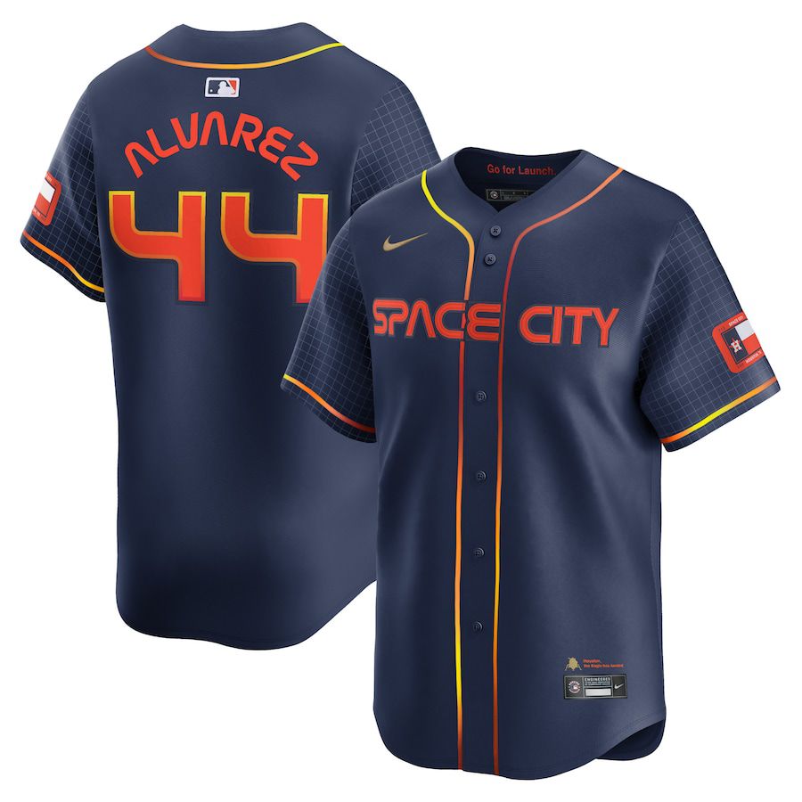 Men Houston Astros 44 Yordan Alvarez Nike Navy City Connect Limited Player MLB Jersey